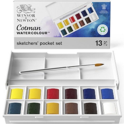 NEW // Winsor & Newton Cotman Sketcher's Water Colour Pocket Box Set