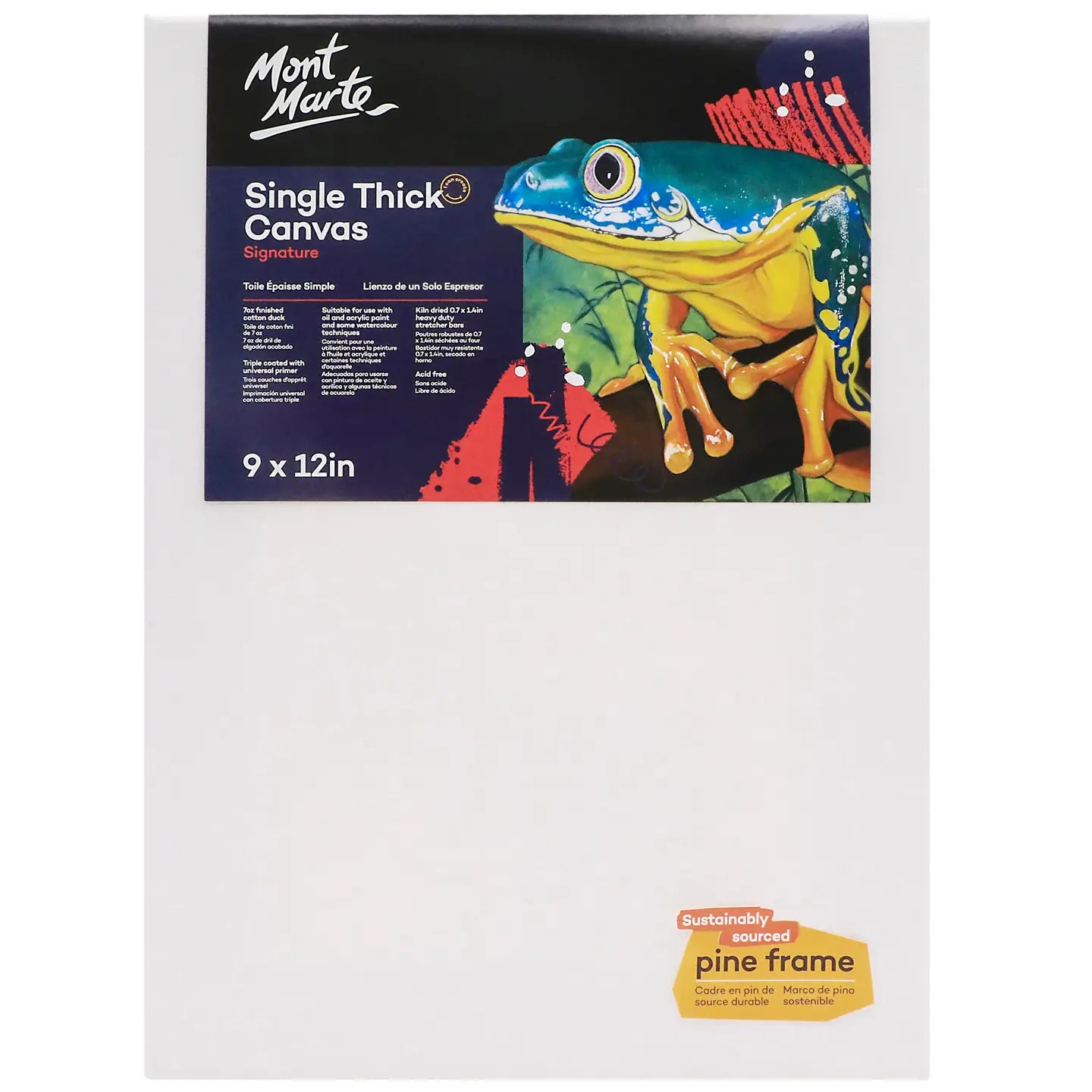 NEW // Single Thick Canvas Signature – 9in x 12in – Mont Marte