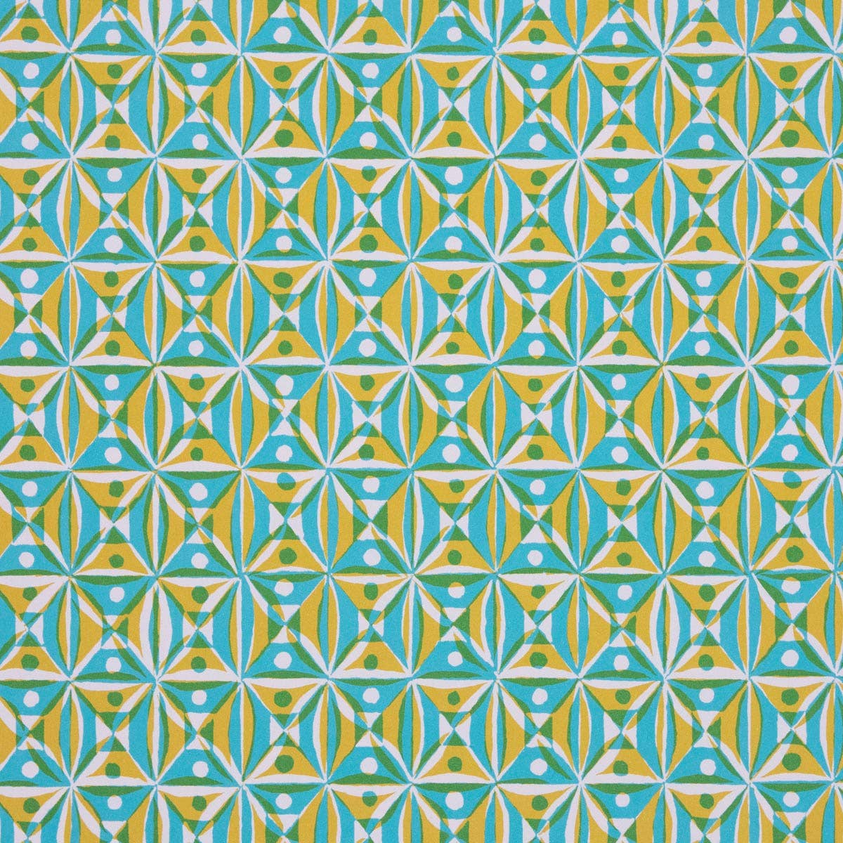 NEW // Cambridge Imprint - Patterned Paper Kaleidoscope Yellow and Turquoise