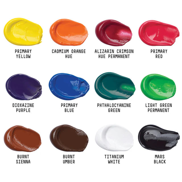 NEW // Liquitex Acrylic Basics 22ml Tubes Set of 12
