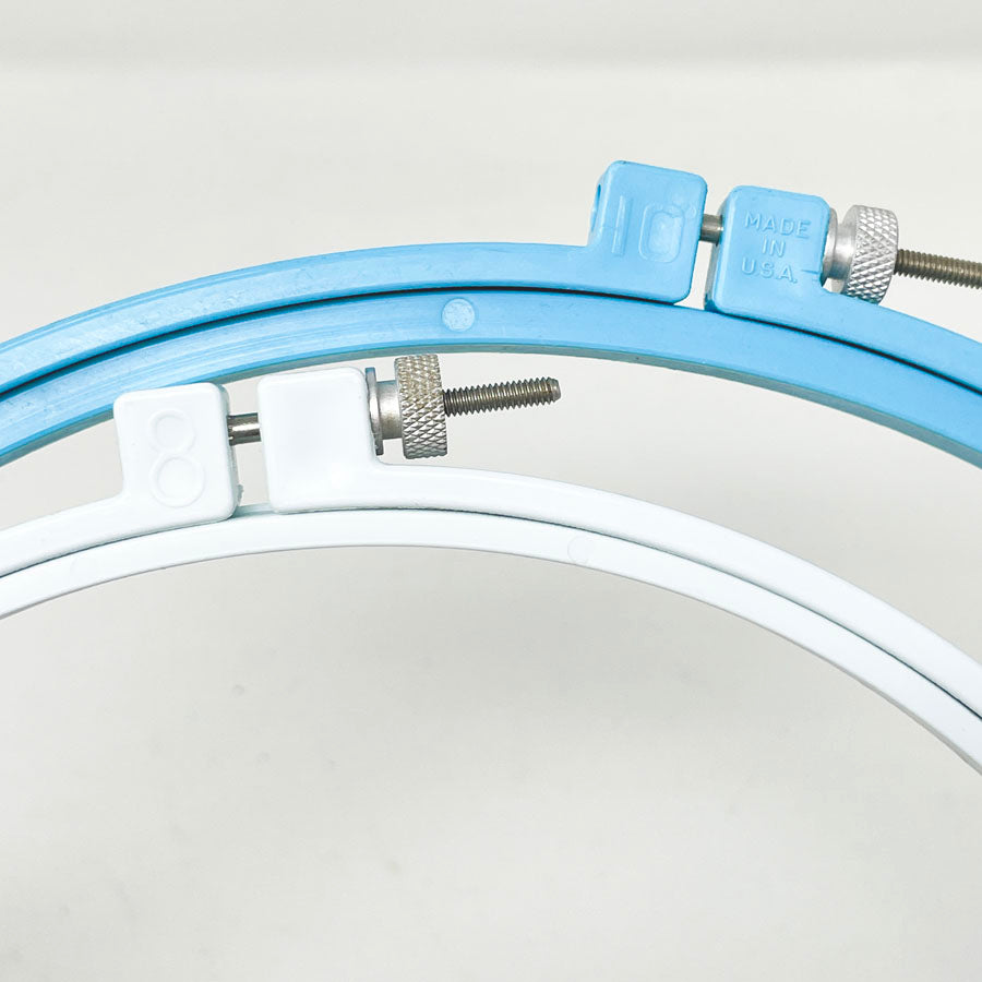 Blue Plastic Embroidery Hoops