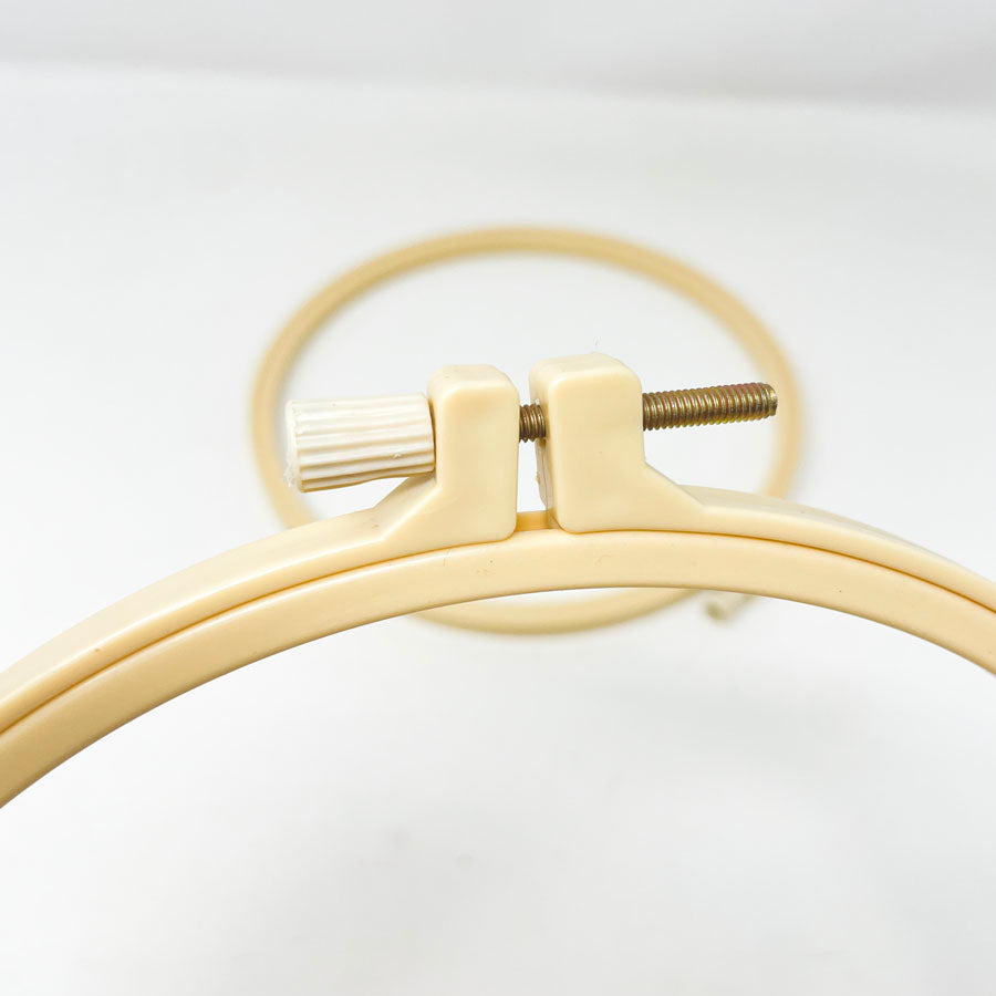 ~8" Cream Plastic Embroidery Hoop
