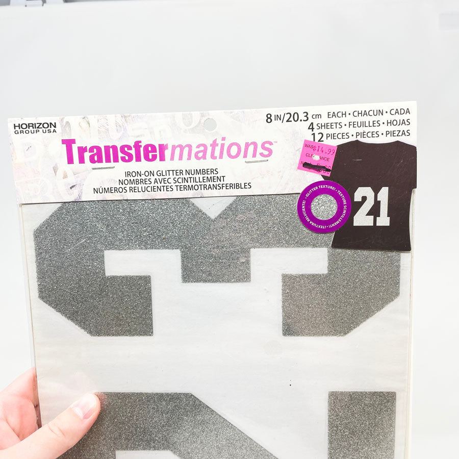 Transfermations Iron-on Glitter Numbers