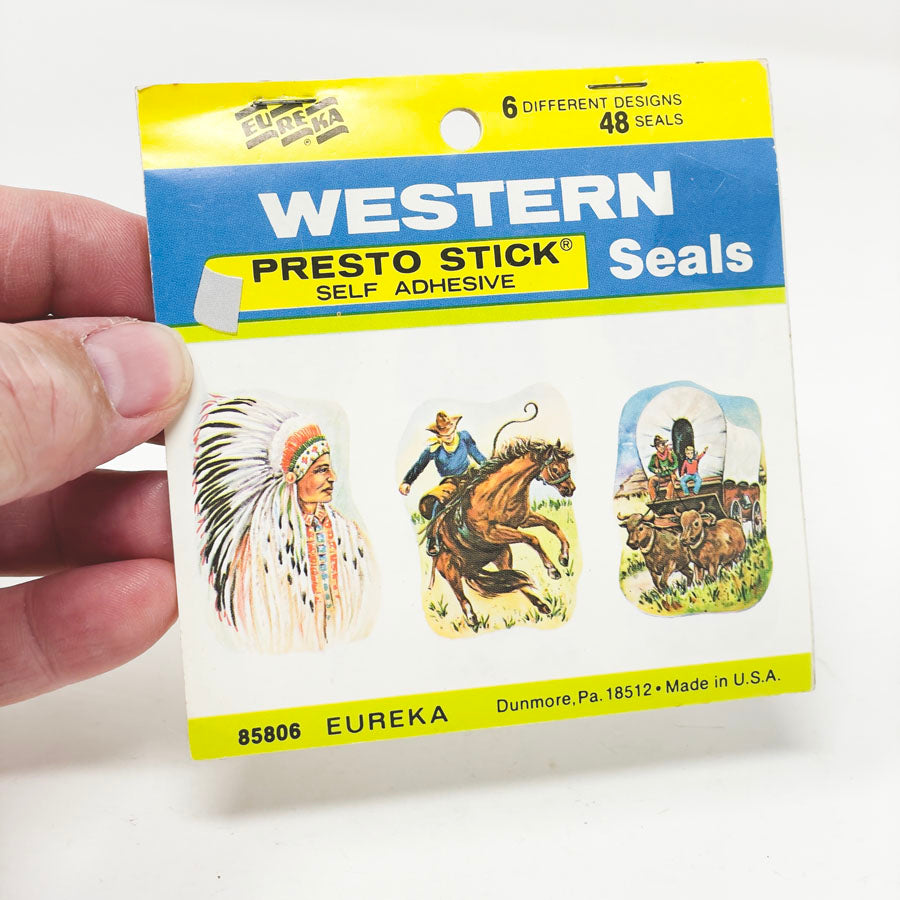 Vintage Eureka Press to Stick Seals - Western