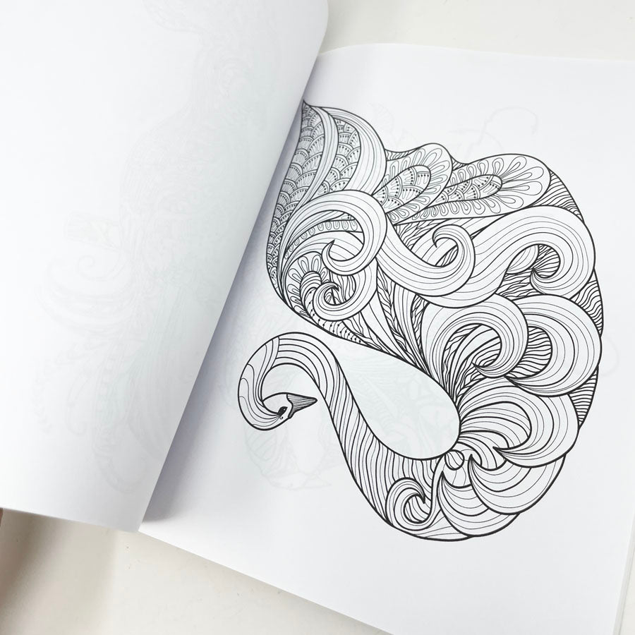 Adult Coloring Book Stress Relieving Animal Designs