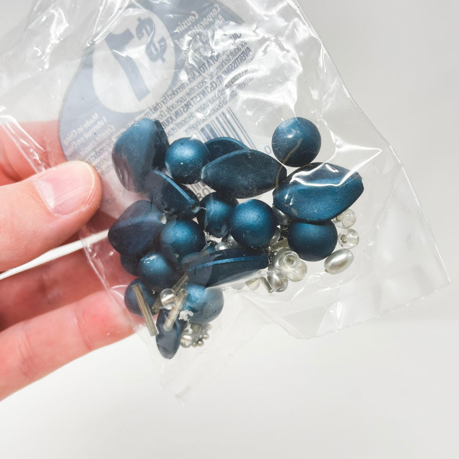 Blue Silver & Pearl Mix