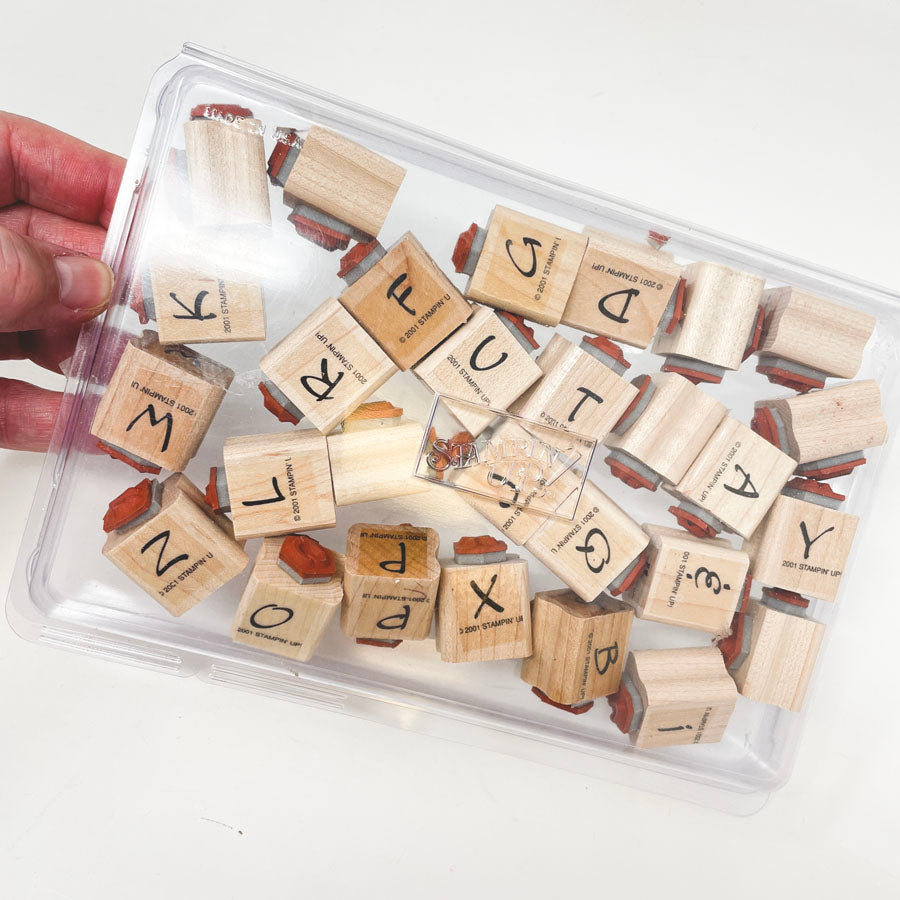 Brushstroke Alphabet Wood Stamps by Stampin' Up
