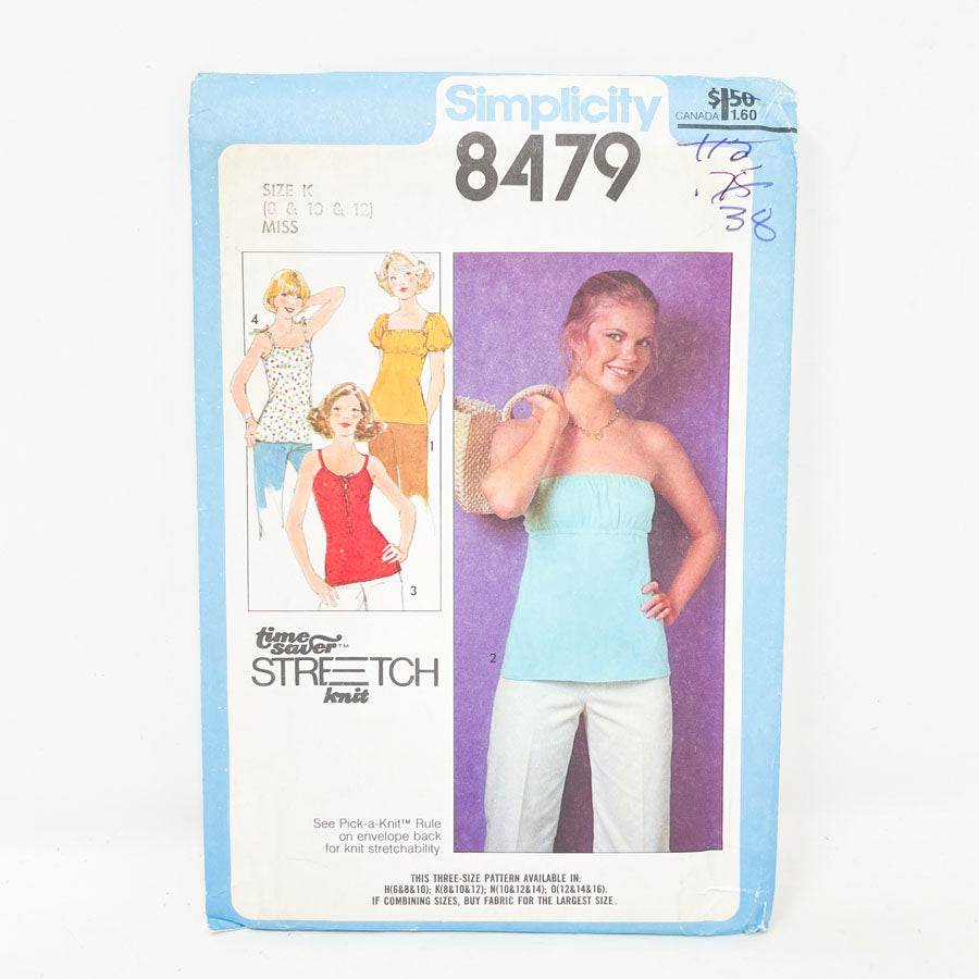 8479 Top Pattern (8-12) - Simplicity - 1977