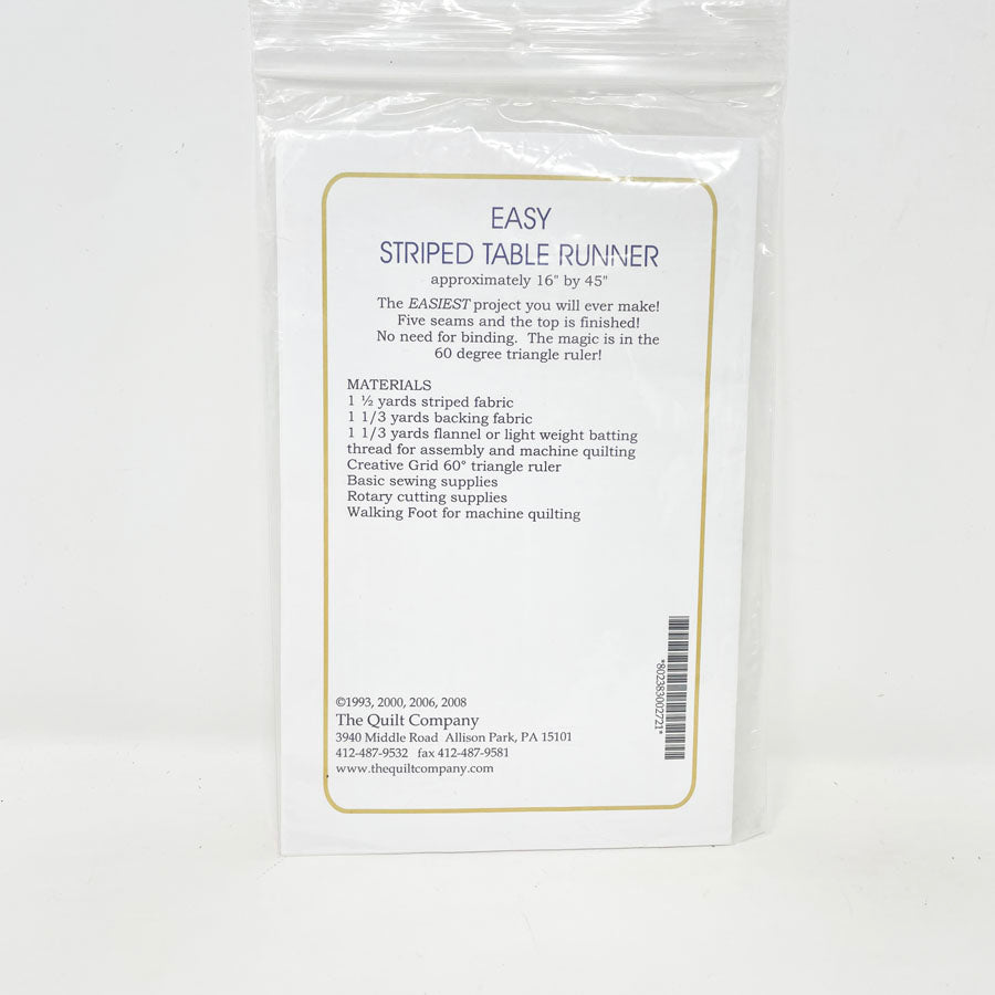 Easy Striped Table Runner Pattern by The Quilt Company