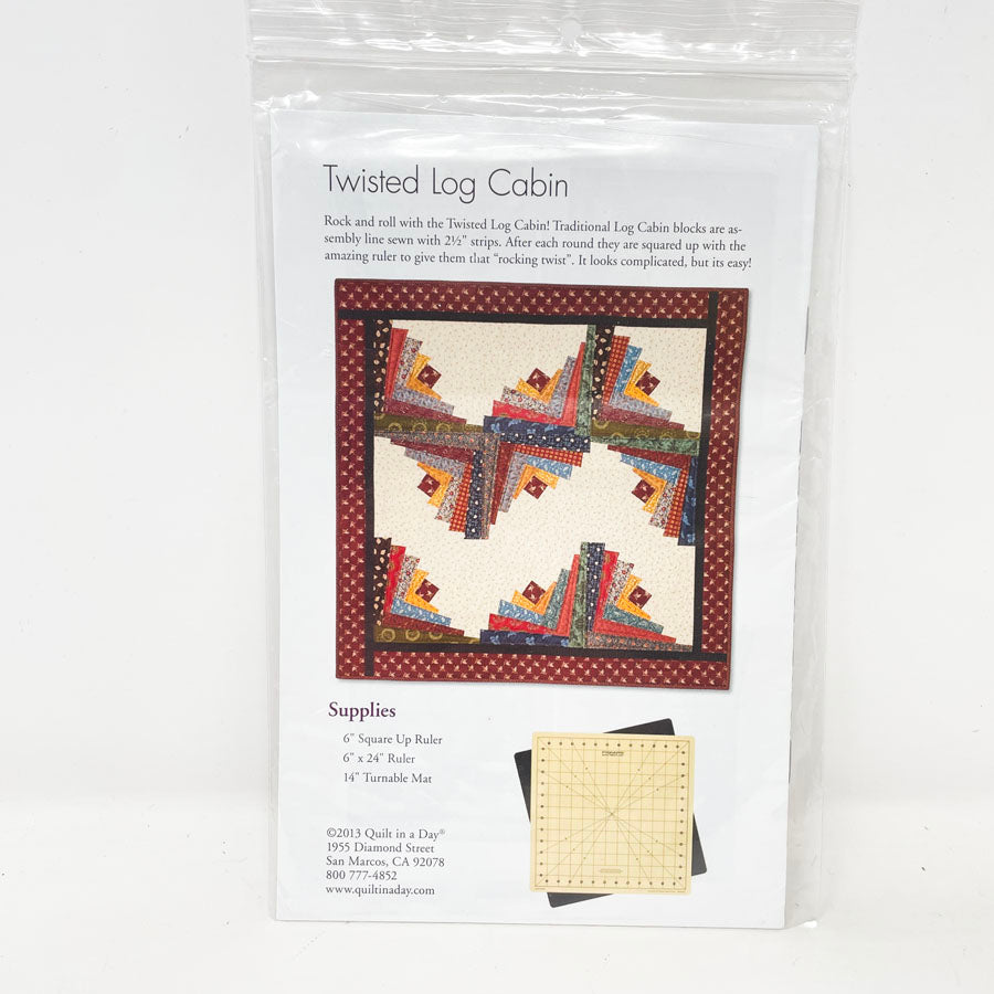 Twisted Log Cabin Quilt Pattern by Quilt in a Day