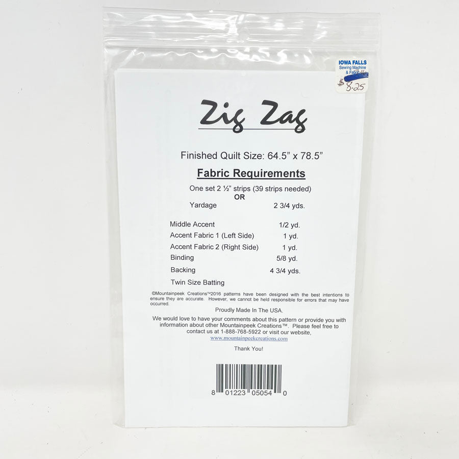 Zig Zag Quilt Pattern by Mountainpeek Creations