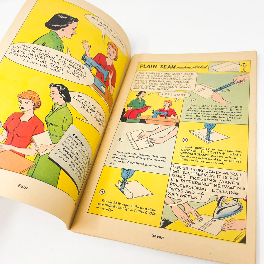 Vintage 1950s “Home Sewing is Easy” Comic Book by Sally Stitch