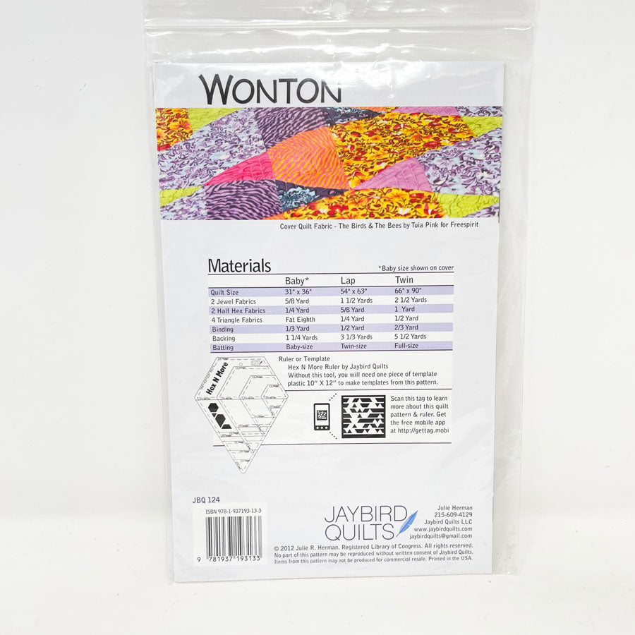 Wonton Quilt Pattern by Jaybird Quilts