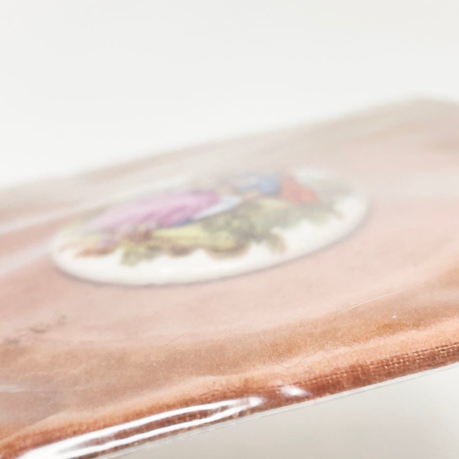 Vintage Fragonard Courting Couple Porcelain Plaque