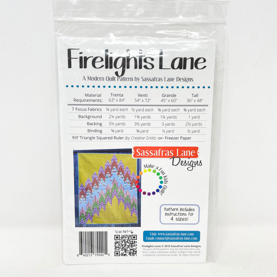 Firelights LaneQuilt Pattern by Sassafras Lane Designs