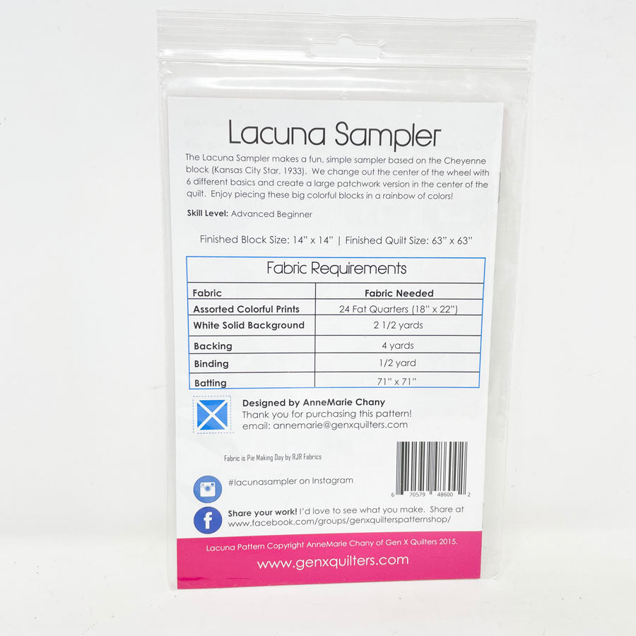 Lacuna Sampler Quilt Pattern #117 by Gen X Quilters