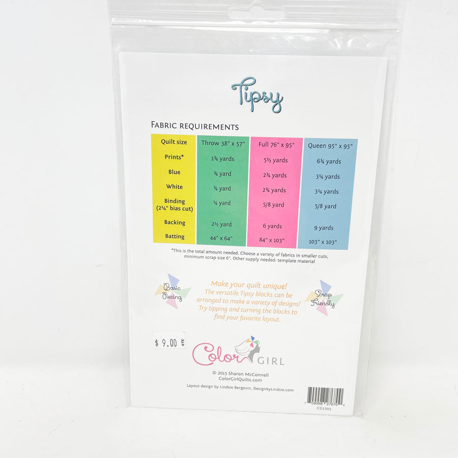 Tipsy by Color GIrl Quilting Patter