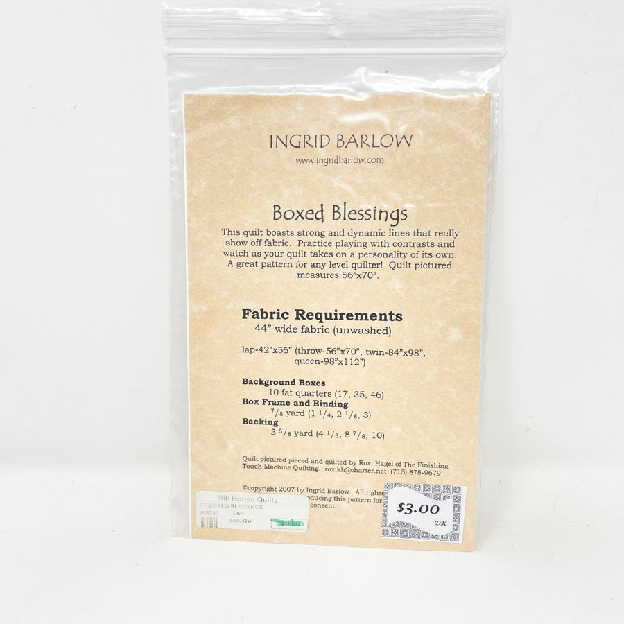 Boxed Blessings Quilt Pattern by Ingrid Barlow