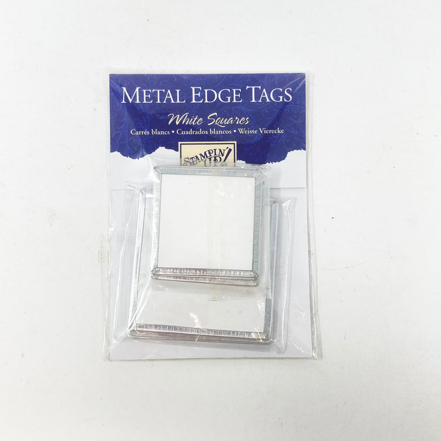 StampinUP Metal Edge Tags White Squares