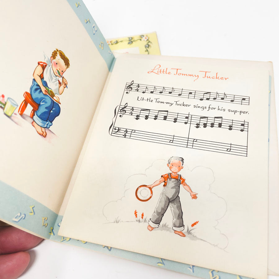 Vintage 1950s Storybook Get Well Cards with Nursery Rhyme Inserts