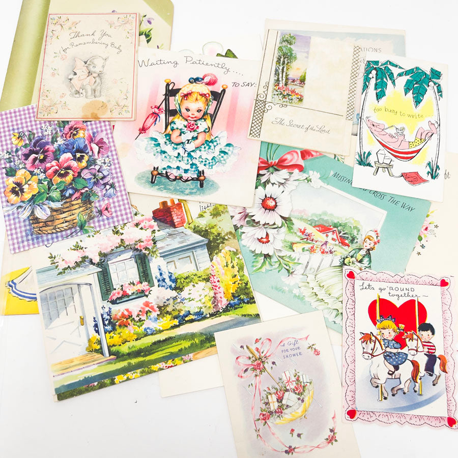 Vintage 1950s–60s Greeting Cards Bundle (7)
