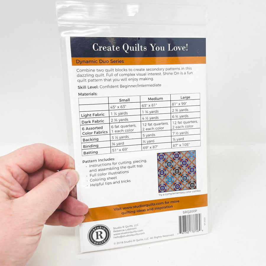 Shine On Quilt Pattern by Studio R Quilts