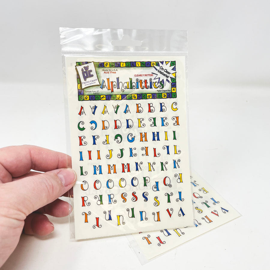 Provocraft Clear Alphabet Stickers