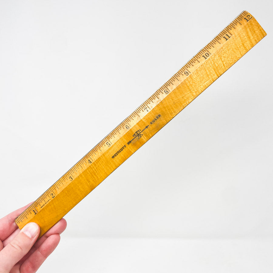 Vintage Westcott 12 inch wooden ruler