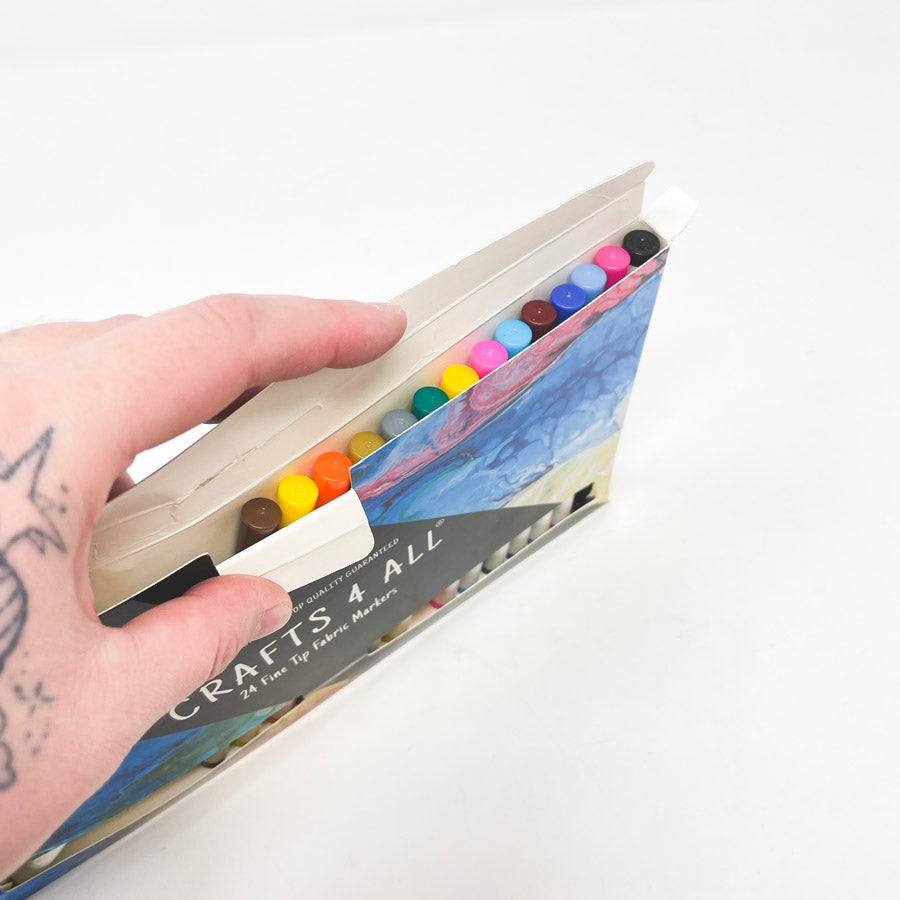Crafts 4 All Fine Tip Fabric Markers - Partial (15)