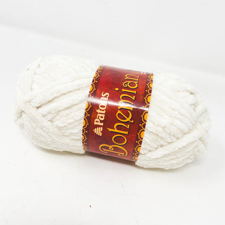 Patons Bohemian Chenille Yarn - Casual Cream