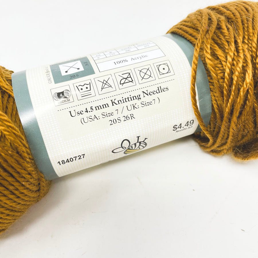 Yarn Bee Soft Secret Partial Skein - Tobacco