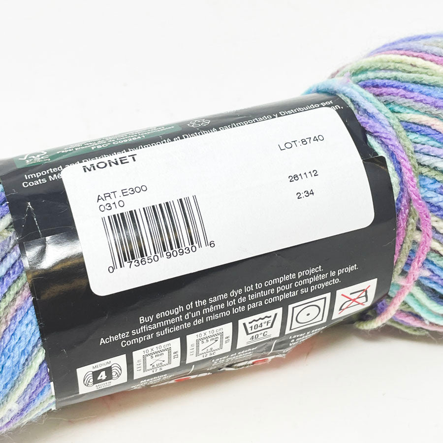 Red Heart Supersaver Multicolor Yarn - Monet (Partial)