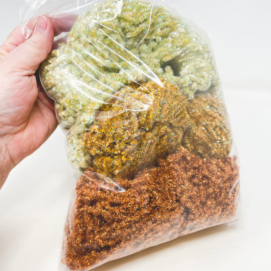 Fly Tying Chenille: Yellow Gold & Rust Bundle