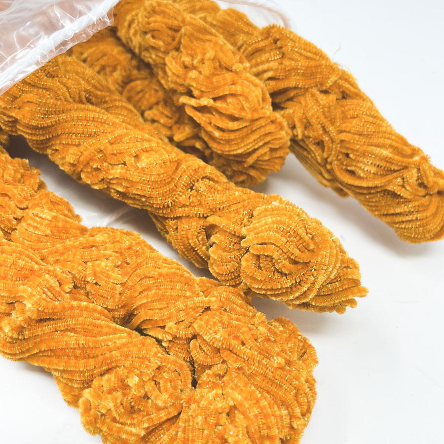 Fly Tying Chenille: Solid Orange Sparkle Bundle