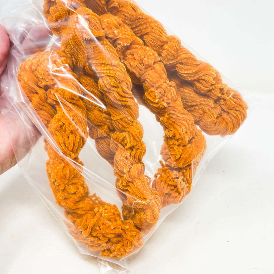 Fly Tying Chenille: Solid Orange Sparkle Bundle