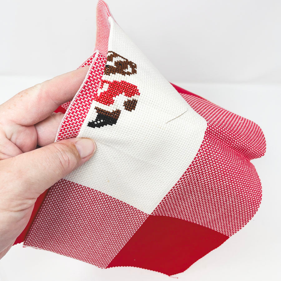 Vintage Bucky Badger Cross Stitch Kit - Started