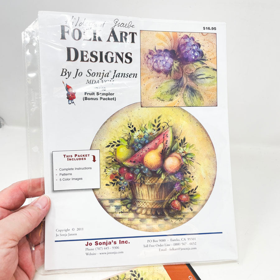 Fruit Sampler Folk Art Painting Packet & DVD by Jo Sonja Jansen