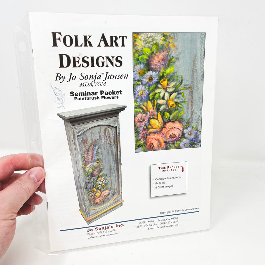Paintbrush Flowers Folk Art Painting Packet by Jo Sonja Jansen