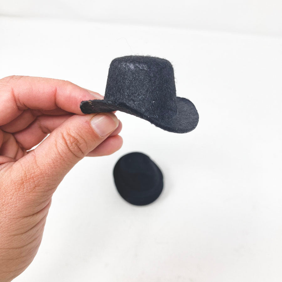 Miniature Black Fedoras