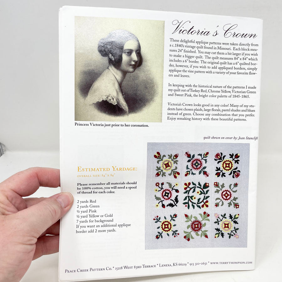 Victoria's Crown Quilt Pattern by Terry Clothier Thompson