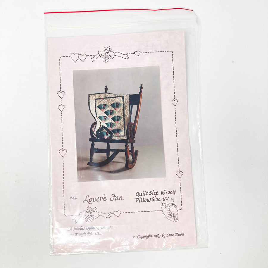 1989 Lover's Fan Quilting Pattern by Lil Stitches Quilting Designs