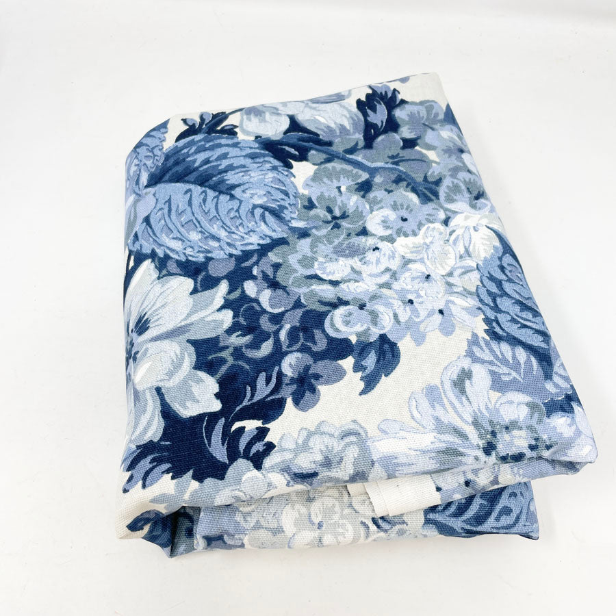 2 yds. Blue & White Upholstery Fabric