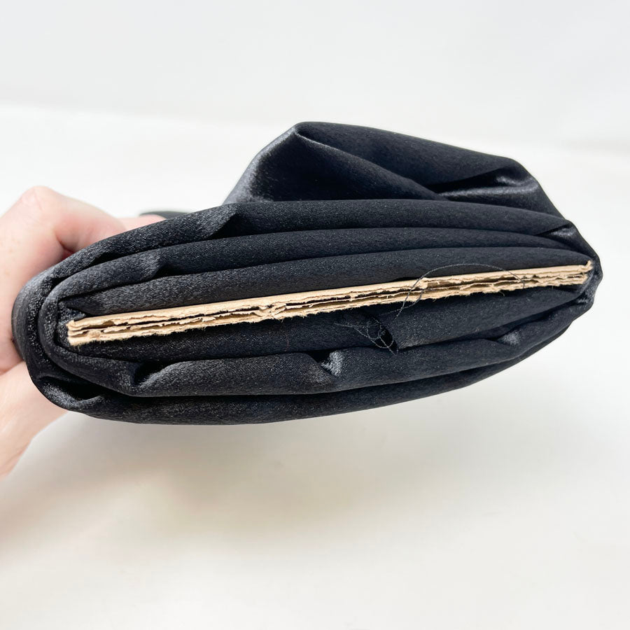 3 yds. x 46" Black Polyester Satin Fabric