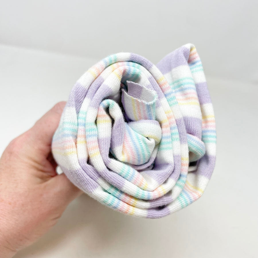 1.5 yds. x 42" Lavender Stripe Jersey Stretch Fabric
