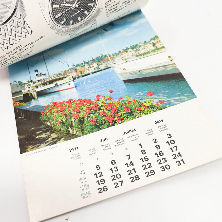 1971 Kurz Mini Calendar - Vintage Ephmera