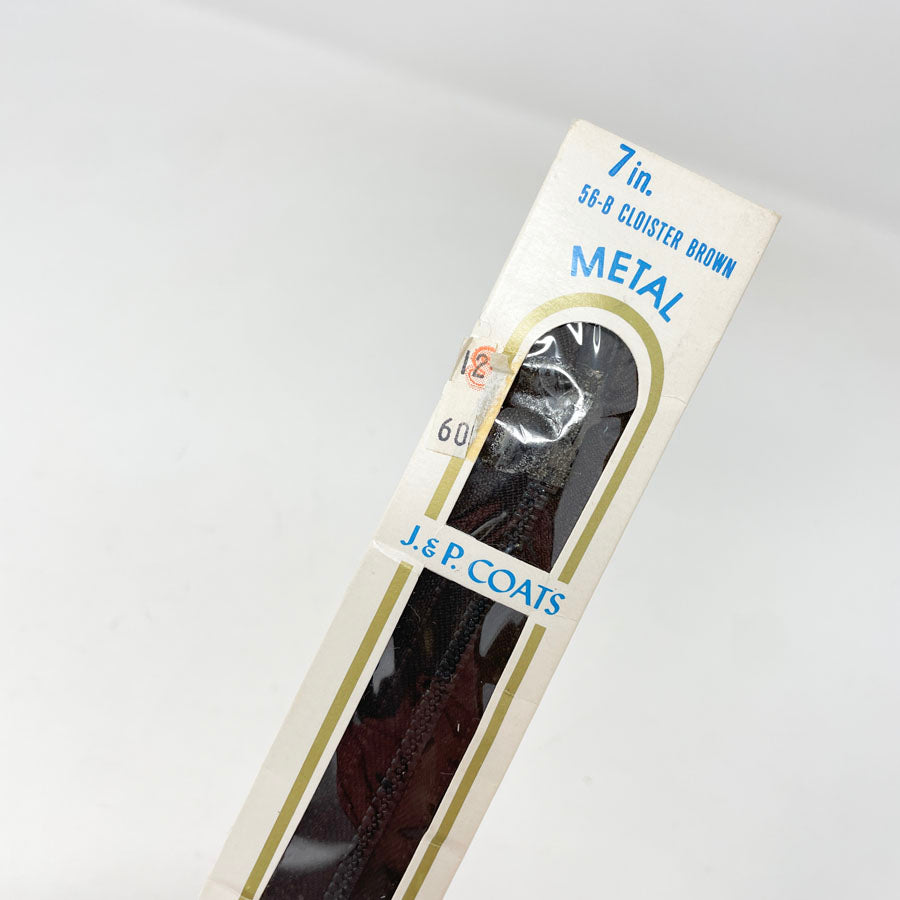 JP Coats 7" Zipper - Cloister Brown