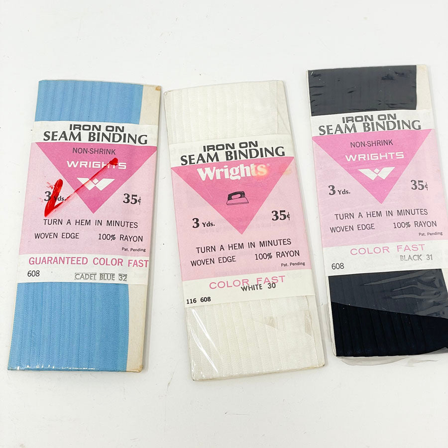 Wrights Iron on Seam Binding - 3yds.