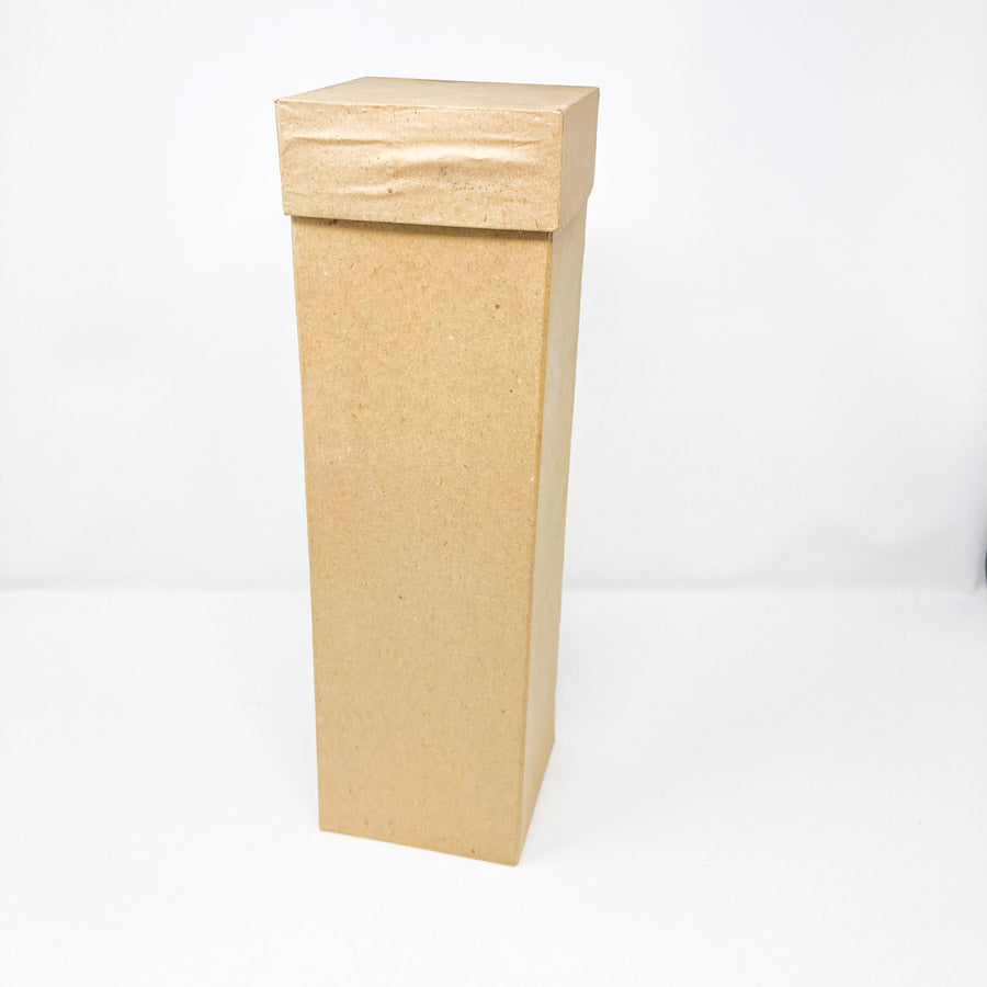 Tall Paper Mâché Box with Lid