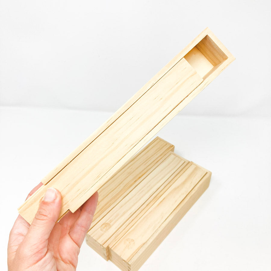 Narrow Wood Slide Top Box (1)