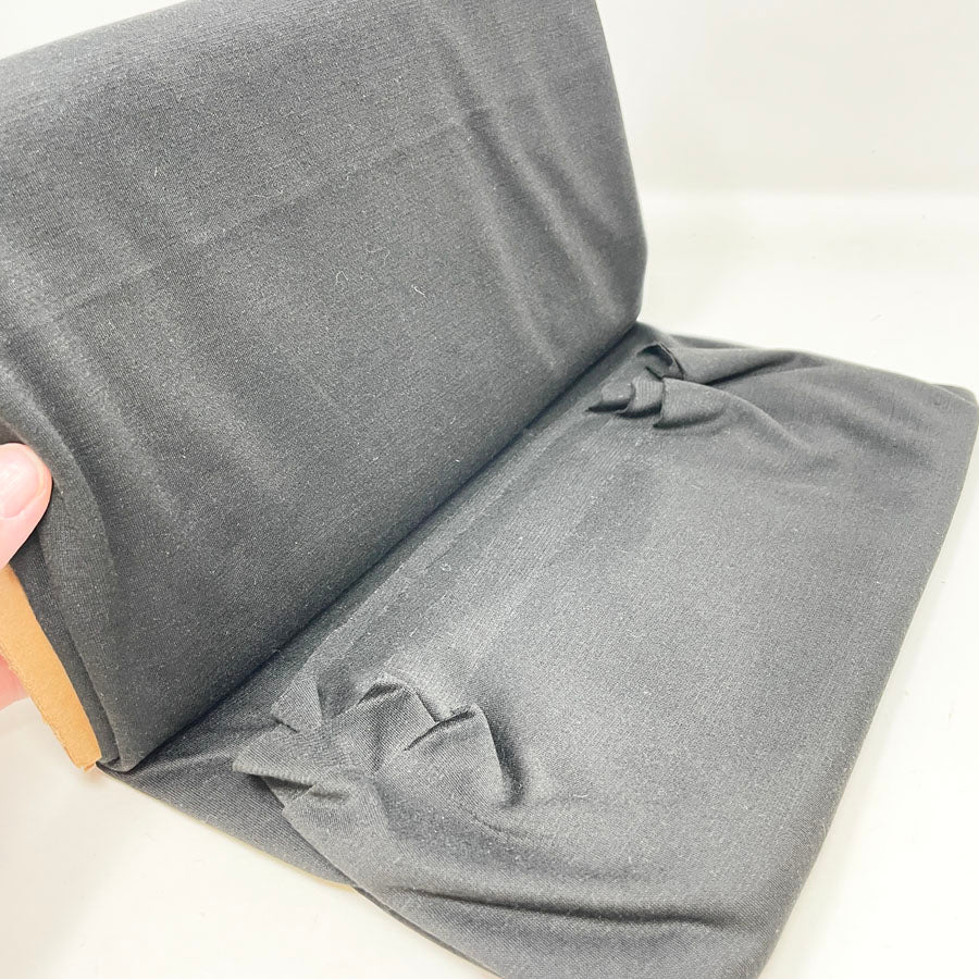 1 yd Black Stretch Polyester Fabric